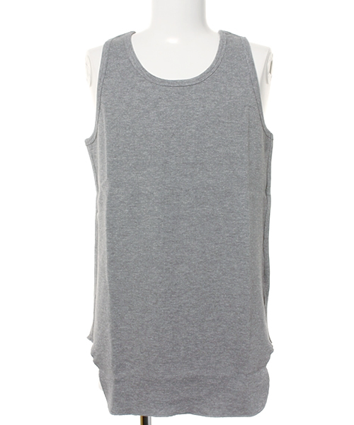 CIAOPANIC（チャオパニック）の「【Ciaopanic】　サーマルロングタンクトップ（タンクトップ・メンズ・ネイビー/グレー/ホワイト/ブラック・MEDIUM/LARGE）」の3枚目の写真