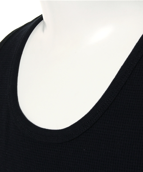 CIAOPANIC（チャオパニック）の「【Ciaopanic】　サーマルロングタンクトップ（タンクトップ・メンズ・ネイビー/グレー/ホワイト/ブラック・MEDIUM/LARGE）」の7枚目の写真