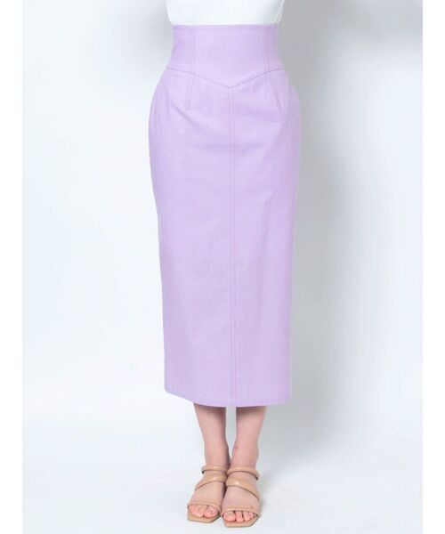 LAGUNAMOON(ラグナムーン)の「カラーハイウエストIラインスカート(スカート・レディース・ネイビー/ラベンダー/グリーン・SMALL/MEDIUM)」の15枚目の写真