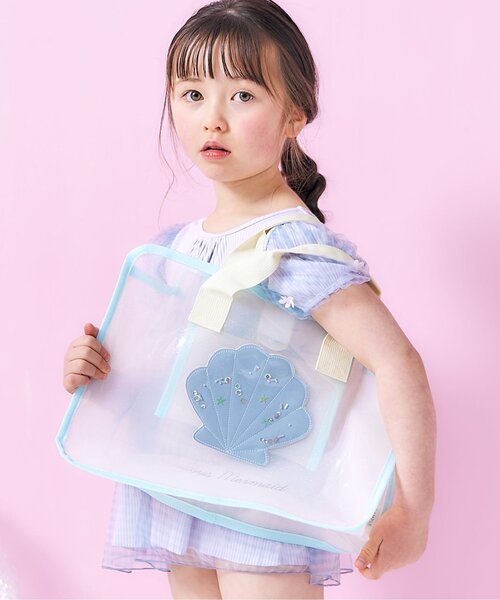 apres les cours（アプレレクール）の「モチーフスイムバック（スイムグッズ・キッズ・サックスブルー/オレンジ/グリーン・FREE）」の2枚目の写真