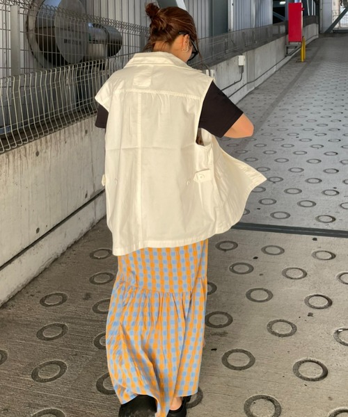 RODEO CROWNS WIDE BOWL（ロデオクラウンズワイドボウル）の「Colorfulギンガムチェックスカート（スカート・レディース・ピンク系その他/ブルー系その他3/オレンジ系その他・FREE）」の4枚目の写真