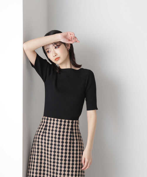 NATURAL BEAUTY BASIC(ナチュラルビューティーベーシック)の「◇<ベーシックリブシリーズ>ショルダーボタン(ニット/セーター・レディース・レッド/ホワイト系その他/ブラック/オフホワイト・FREE)」の20枚目の写真
