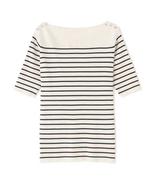 NATURAL BEAUTY BASIC(ナチュラルビューティーベーシック)の「◇<ベーシックリブシリーズ>ショルダーボタン(ニット/セーター・レディース・レッド/ホワイト系その他/ブラック/オフホワイト・FREE)」の15枚目の写真