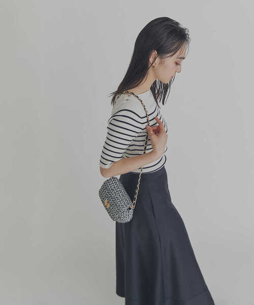 NATURAL BEAUTY BASIC(ナチュラルビューティーベーシック)の「◇<ベーシックリブシリーズ>ショルダーボタン(ニット/セーター・レディース・レッド/ホワイト系その他/ブラック/オフホワイト・FREE)」の19枚目の写真