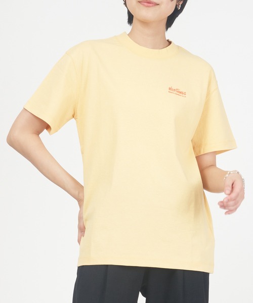 WILD THINGS(ワイルドシングス)の「WILD CAT T(Tシャツ/カットソー・レディース・カーキ/イエロー/ホワイト/ブラック/ブルー・FREE)」の1枚目の写真