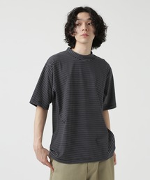 LB.03/細ピッチボーダーモックネックTシャツ