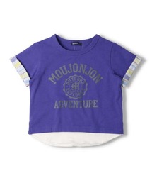 Moujonjon（ムージョンジョン）の「重ね着風ロゴプリント半袖Ｔシャツ（Tシャツ/カットソー・キッズ）」