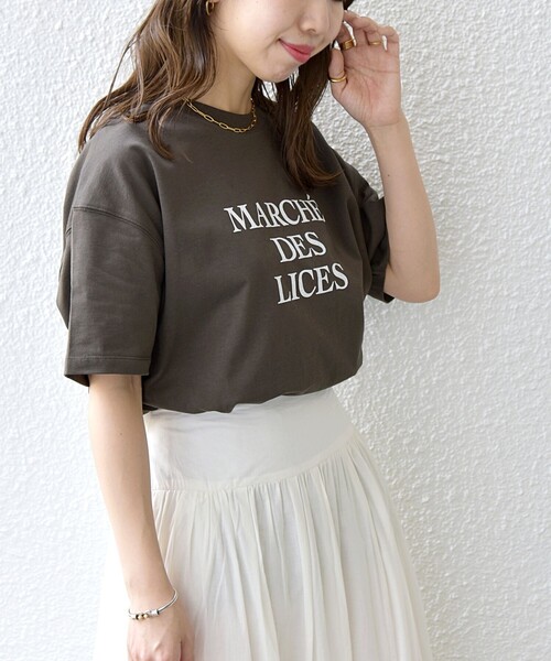 SHIPS any(シップス エニィ)の「SHIPS any:〈洗濯機可能〉スーベニア ロゴ ビッグ TEE(Tシャツ/カットソー・レディース・ベージュ/ホワイト/チャコールグレー/その他・ONE SIZE)」の8枚目の写真