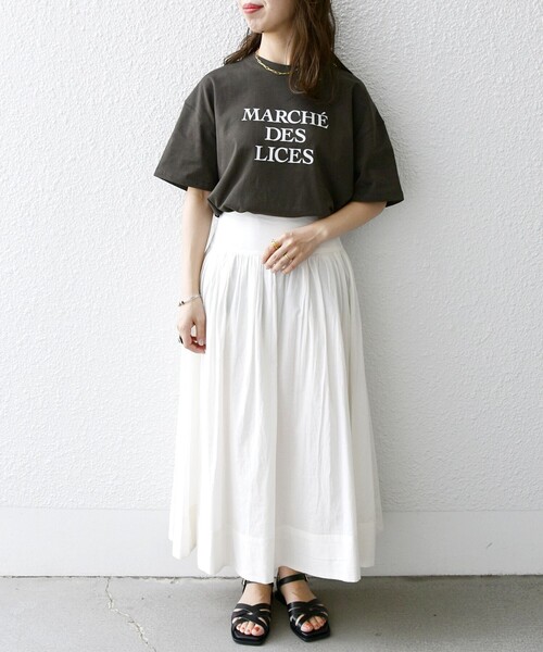 SHIPS any(シップス エニィ)の「SHIPS any:〈洗濯機可能〉スーベニア ロゴ ビッグ TEE(Tシャツ/カットソー・レディース・ベージュ/ホワイト/チャコールグレー/その他・ONE SIZE)」の9枚目の写真