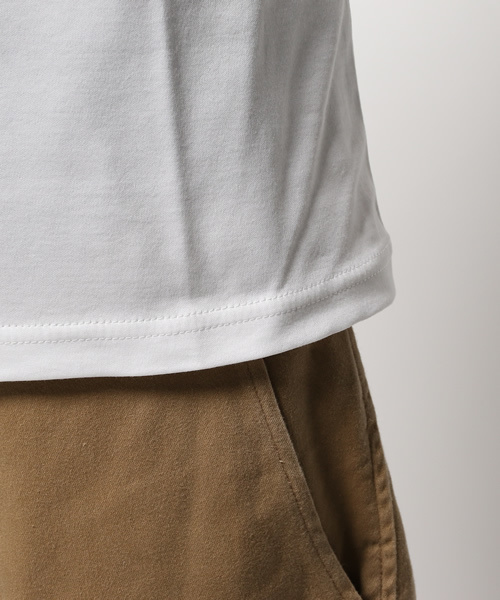 MEN'S MELROSE(メンズメルローズ)の「スムースシルケットヘンリーネックTシャツ MADE IN JAPAN(Tシャツ/カットソー・メンズ・ホワイト/ブルー/ネイビー・MEDIUM/LARGE)」の9枚目の写真