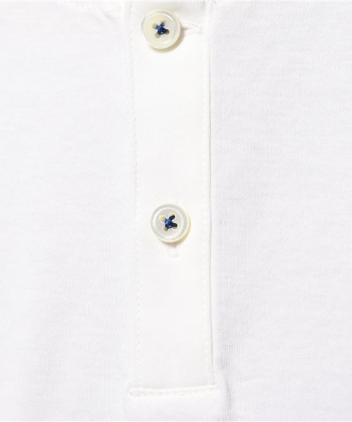 MEN'S MELROSE(メンズメルローズ)の「スムースシルケットヘンリーネックTシャツ MADE IN JAPAN(Tシャツ/カットソー・メンズ・ホワイト/ブルー/ネイビー・MEDIUM/LARGE)」の10枚目の写真
