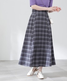 N.（N. Natural Beauty Basic） | ◆チェックＡラインボリュームスカート(スカート)