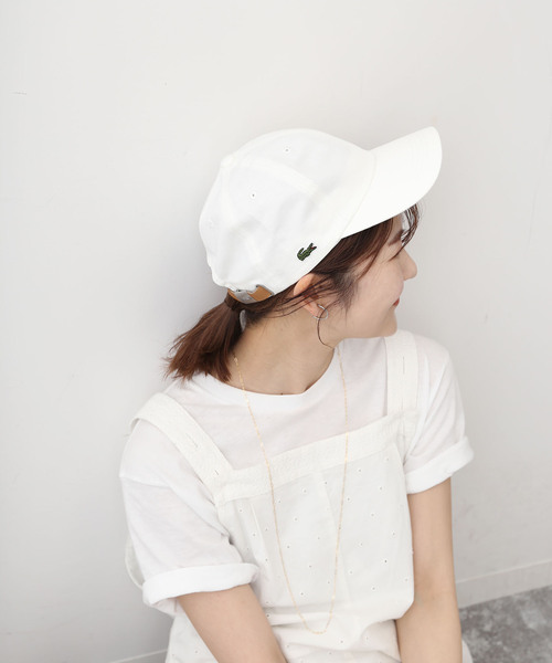 SLOBE IENA（スローブイエナ）の「【LACOSTE / ラコステ】ワンポイントキャップ（キャップ・レディース・ホワイト/ブラック・FREE）」の2枚目の写真