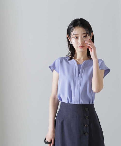 NATURAL BEAUTY Purpose ブラウス　ネイビー　紺 NATURAL BEAUTY BASIC（ナチュラルビューティーベーシック） ブラウス