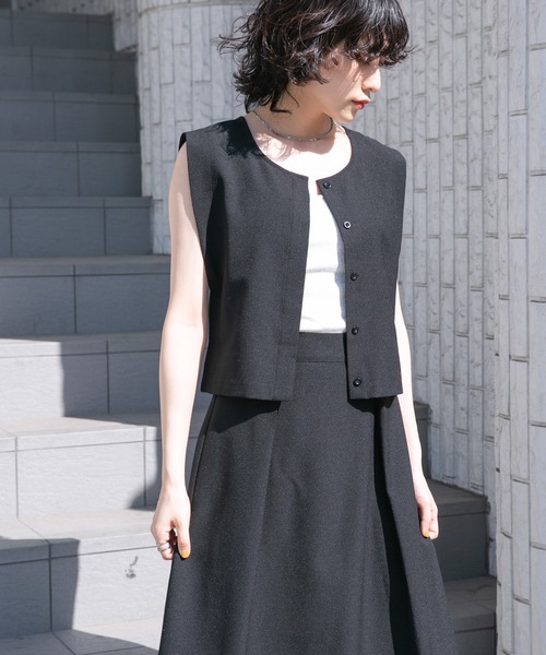 KBF（ケイビーエフ）の「マルチWAYスリーブレスワンピース（ワンピース・レディース・ブラック/ライトベージュ・ONE）」の16枚目の写真