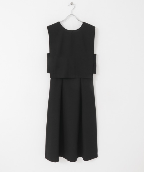 KBF（ケイビーエフ）の「マルチWAYスリーブレスワンピース（ワンピース・レディース・ブラック/ライトベージュ・ONE）」の8枚目の写真