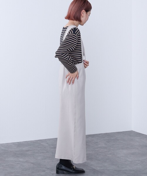 BEAMS HEART（ビームスハート）の「BEAMS HEART / ワイドサスペンダー ストレートスカート（スカート・レディース・ブラウン系その他3/ブラック/ナチュラル・FREE）」の14枚目の写真