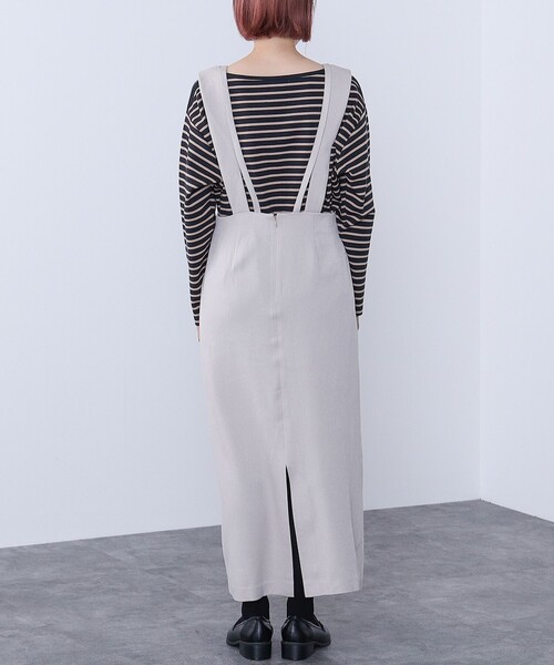 BEAMS HEART（ビームスハート）の「BEAMS HEART / ワイドサスペンダー ストレートスカート（スカート・レディース・ブラウン系その他3/ブラック/ナチュラル・FREE）」の17枚目の写真