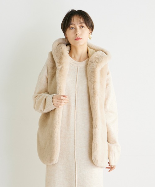 INED CLARO（イネドクラロ）の「エコファー×キルティングダウンベスト（ダウンベスト・レディース・モカ/アイボリー・フリー）」の19枚目の写真