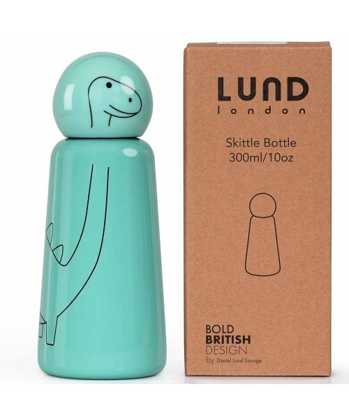 【 Lund London / ルンド ロンドン 】スキットルボトル 水筒 恐竜 300ml SkittleBottle DINO TEI（水筒）｜Lund London（ルンドロンドン）