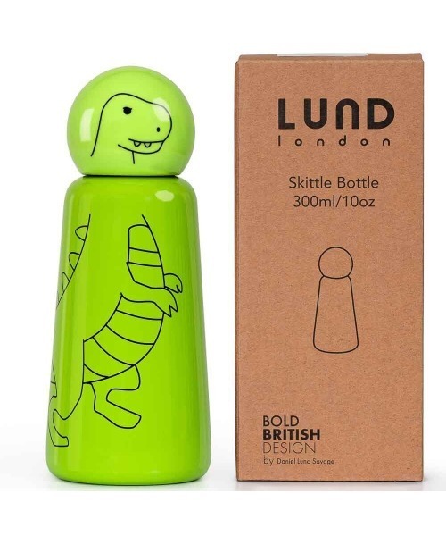 【 Lund London / ルンド ロンドン 】スキットルボトル 水筒 恐竜 300ml SkittleBottle DINO TEI（水筒）｜Lund London（ルンドロンドン）