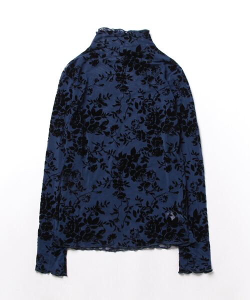 PRIVATE BEACH(プライベートビーチ)の「花柄シアープチハイネックメロウロンT(Tシャツ/カットソー・レディース・ブルー/オフホワイト/ブラック・L/M/S/LL)」の16枚目の写真