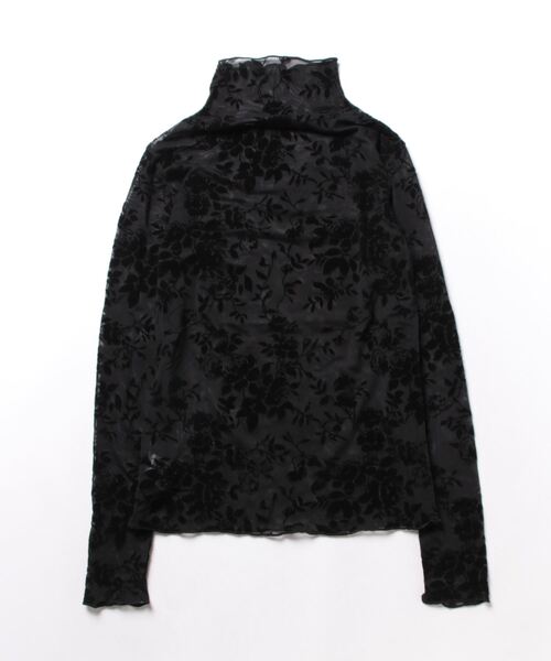 PRIVATE BEACH(プライベートビーチ)の「花柄シアープチハイネックメロウロンT(Tシャツ/カットソー・レディース・ブルー/オフホワイト/ブラック・L/M/S/LL)」の18枚目の写真