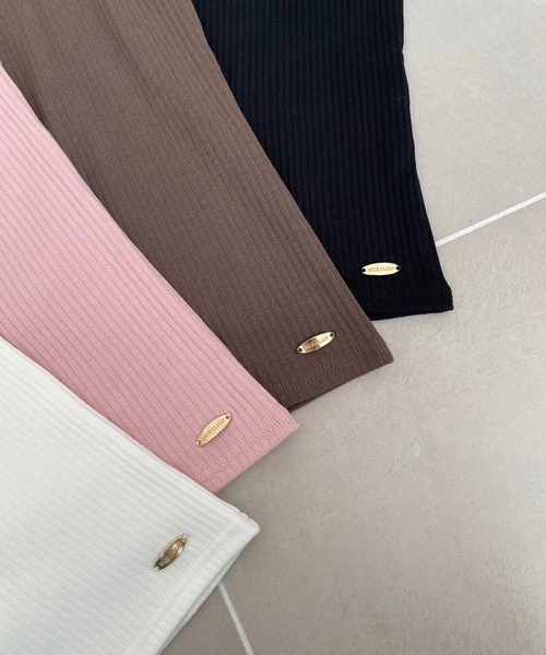 one after another NICE CLAUP（ワンアフターアナザーナイスクラップ）の「前後2Way/リブタンクトップ（タンクトップ・レディース・ブラック/ピンク/オフホワイト/モカ・FREE）」の16枚目の写真