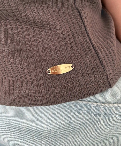 one after another NICE CLAUP（ワンアフターアナザーナイスクラップ）の「前後2Way/リブタンクトップ（タンクトップ・レディース・ブラック/ピンク/オフホワイト/モカ・FREE）」の9枚目の写真