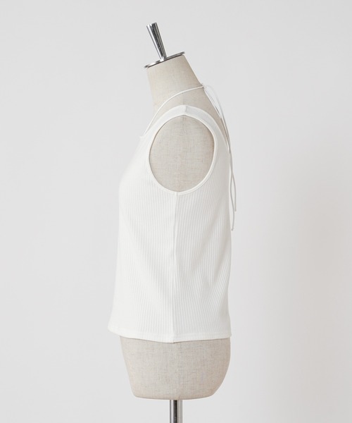 one after another NICE CLAUP（ワンアフターアナザーナイスクラップ）の「前後2Way/リブタンクトップ（タンクトップ・レディース・ブラック/ピンク/オフホワイト/モカ・FREE）」の20枚目の写真