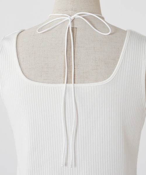 one after another NICE CLAUP（ワンアフターアナザーナイスクラップ）の「前後2Way/リブタンクトップ（タンクトップ・レディース・ブラック/ピンク/オフホワイト/モカ・FREE）」の22枚目の写真