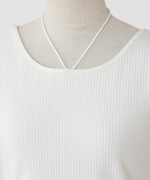 one after another NICE CLAUP（ワンアフターアナザーナイスクラップ）の「前後2Way/リブタンクトップ（タンクトップ・レディース・ブラック/ピンク/オフホワイト/モカ・FREE）」の18枚目の写真