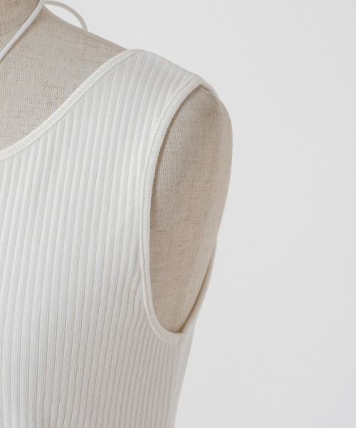 one after another NICE CLAUP（ワンアフターアナザーナイスクラップ）の「前後2Way/リブタンクトップ（タンクトップ・レディース・ブラック/ピンク/オフホワイト/モカ・FREE）」の19枚目の写真