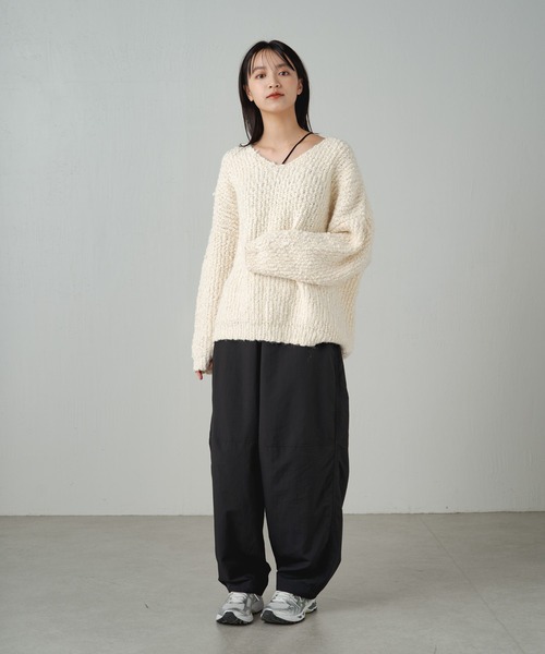 EVERYDAY boucle Vネックプルオーバー ニット 楽天市場】編み重ねVネックニットプルオーバー 【メール便不可