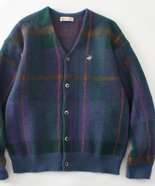 BEVERLY HILLS POLO CLUB（ビバリーヒルズポロクラブ）の「【Beverly Hills Polo Club/ビバリーヒルズポロクラブ】モヘアタッチ ニットカーディガン(スラッシュポケット付き)（カーディガン/ボレロ・レディース・ブラウン系その他/グリーン/ラベンダー/ブラウン系/ブラック/ブルー系その他/ネイビー系/サックスブルー/イエロー系その他/レッド・XL/L/M）」の7枚目の写真