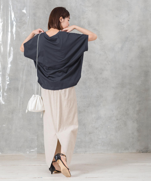 Gready Brilliant(グレディブリリアン)の「VIBRANTワイドFRカットソー(Tシャツ/カットソー・レディース・オフホワイト/グレイッシュベージュ/チャコールグレー・38)」の14枚目の写真