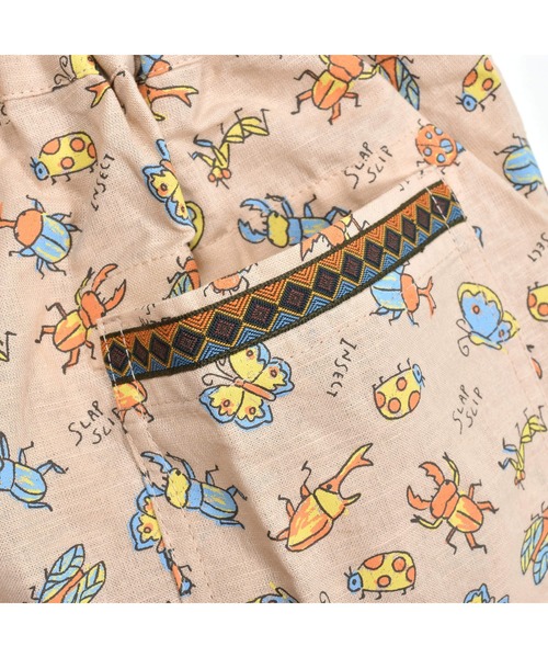 SLAP SLIP(スラップスリップ)の「SLAP SLIP/昆虫総柄綿麻カーゴパンツ(80~130cm)(カーゴパンツ・キッズ・ベージュ系その他/グリーン系その他・130cm/100cm/120cm/90cm/110cm/80cm)」の10枚目の写真