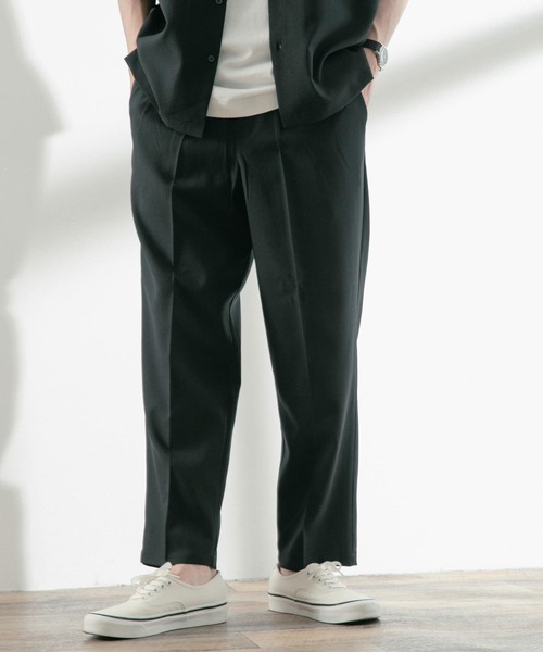 ITEMS URBANRESEARCH(アイテムズ アーバンリサーチ)の「オープンカラーショートスリーブシャツ+センタープレスパンツ セット(セットアップ・メンズ・ブルー/グレー/ブラック・MEDIUM/LARGE)」の8枚目の写真