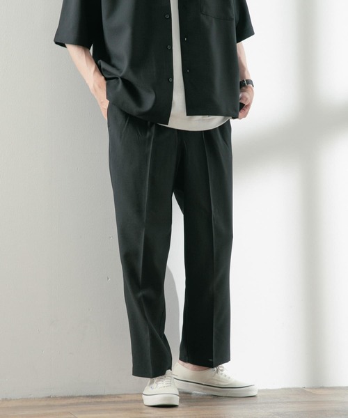 ITEMS URBANRESEARCH(アイテムズ アーバンリサーチ)の「オープンカラーショートスリーブシャツ+センタープレスパンツ セット(セットアップ・メンズ・ブルー/グレー/ブラック・MEDIUM/LARGE)」の9枚目の写真