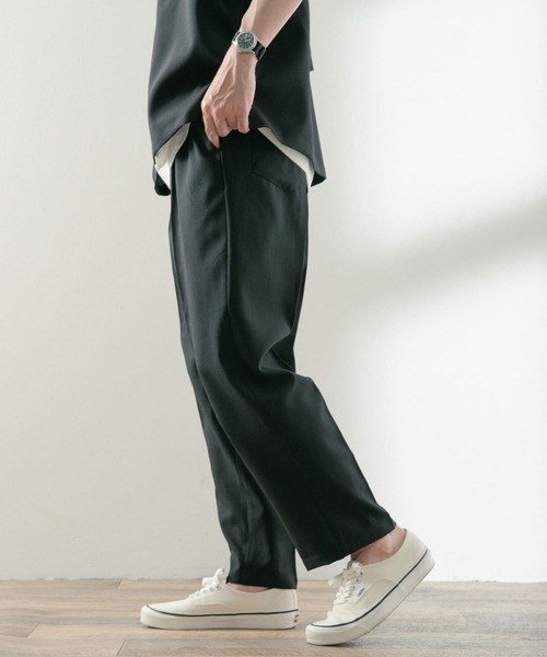 ITEMS URBANRESEARCH(アイテムズ アーバンリサーチ)の「オープンカラーショートスリーブシャツ+センタープレスパンツ セット(セットアップ・メンズ・ブルー/グレー/ブラック・MEDIUM/LARGE)」の10枚目の写真