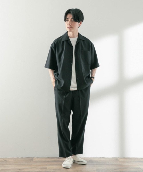 ITEMS URBANRESEARCH(アイテムズ アーバンリサーチ)の「オープンカラーショートスリーブシャツ+センタープレスパンツ セット(セットアップ・メンズ・ブルー/グレー/ブラック・MEDIUM/LARGE)」の13枚目の写真