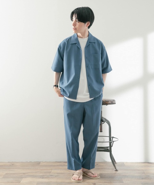 ITEMS URBANRESEARCH(アイテムズ アーバンリサーチ)の「オープンカラーショートスリーブシャツ+センタープレスパンツ セット(セットアップ・メンズ・ブルー/グレー/ブラック・MEDIUM/LARGE)」の22枚目の写真