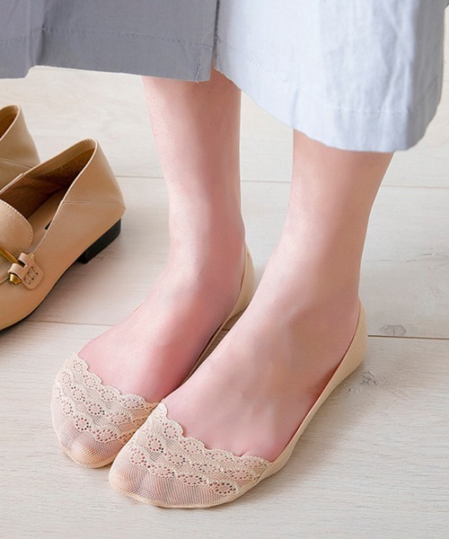 Fun & Daily（ファンアンドデイリー）の「F&D : レースボートソックス（ソックス/靴下・レディース・グレー/ベージュ/ブラック・FREE）」の3枚目の写真