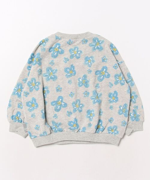 KP（ケーピー）の「日本製/お花プリントのミニ裏毛トレーナー(100～130cm)（スウェット・キッズ・杢グレー/オフホワイト・120cm/130cm/110cm/100cm）」の11枚目の写真