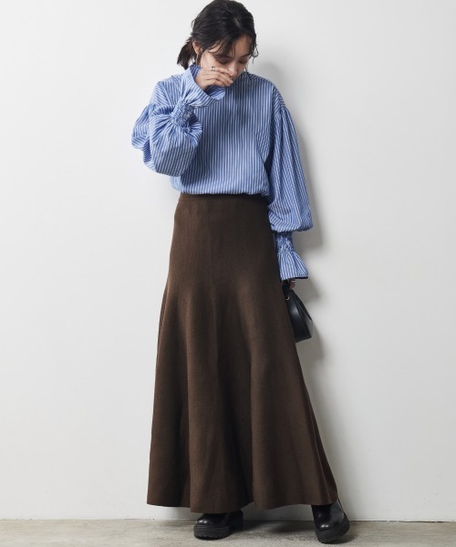 CHIC STYLE（シックスタイル）の「＜大きいサイズ＞ビッグリボン付き袖フリルブラウス シックスタイル（シャツ/ブラウス・レディース・ブルー系/ホワイト系・3L/LL/4L/L/5L）」の16枚目の写真