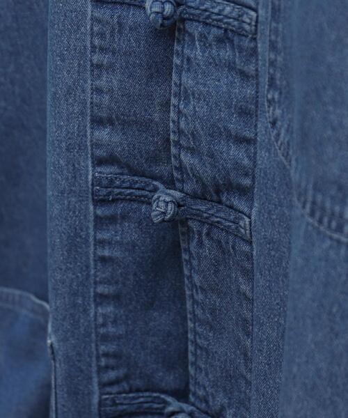 coen（コーエン）の「ビッグシルエットデニムチャイナシャツ（シャツ/ブラウス・メンズ・コバルトブルー・S/M/L/XL）」の21枚目の写真