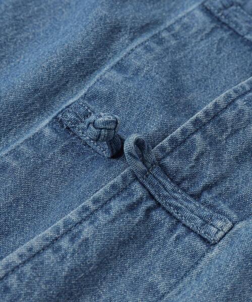 coen（コーエン）の「ビッグシルエットデニムチャイナシャツ（シャツ/ブラウス・メンズ・コバルトブルー・S/M/L/XL）」の20枚目の写真