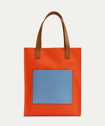 Leather Pocket Canvas Tote