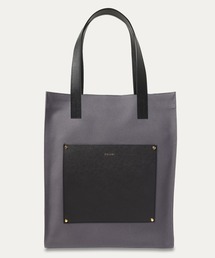 Leather Pocket Canvas Tote