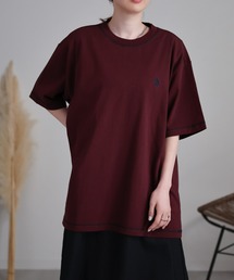 U.S. POLO ASSN. /ユーエスポロアッスン 別注 ワンポイント刺繍ロゴ オーバーサイズ 配色Tシャツ<ユニセックス>
